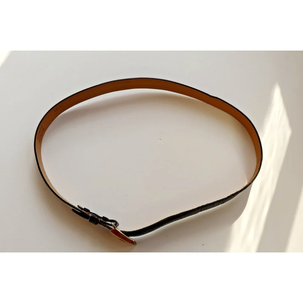 Boy Scouts Hickok Cowhide Black Leather Belt with Gold Crown bukle Size 36